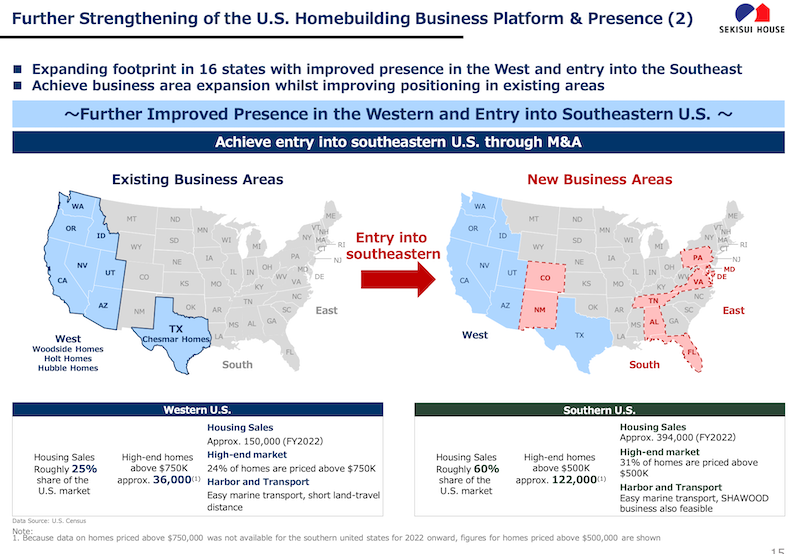Maps showing new residential construction and development markets; new home sales markets